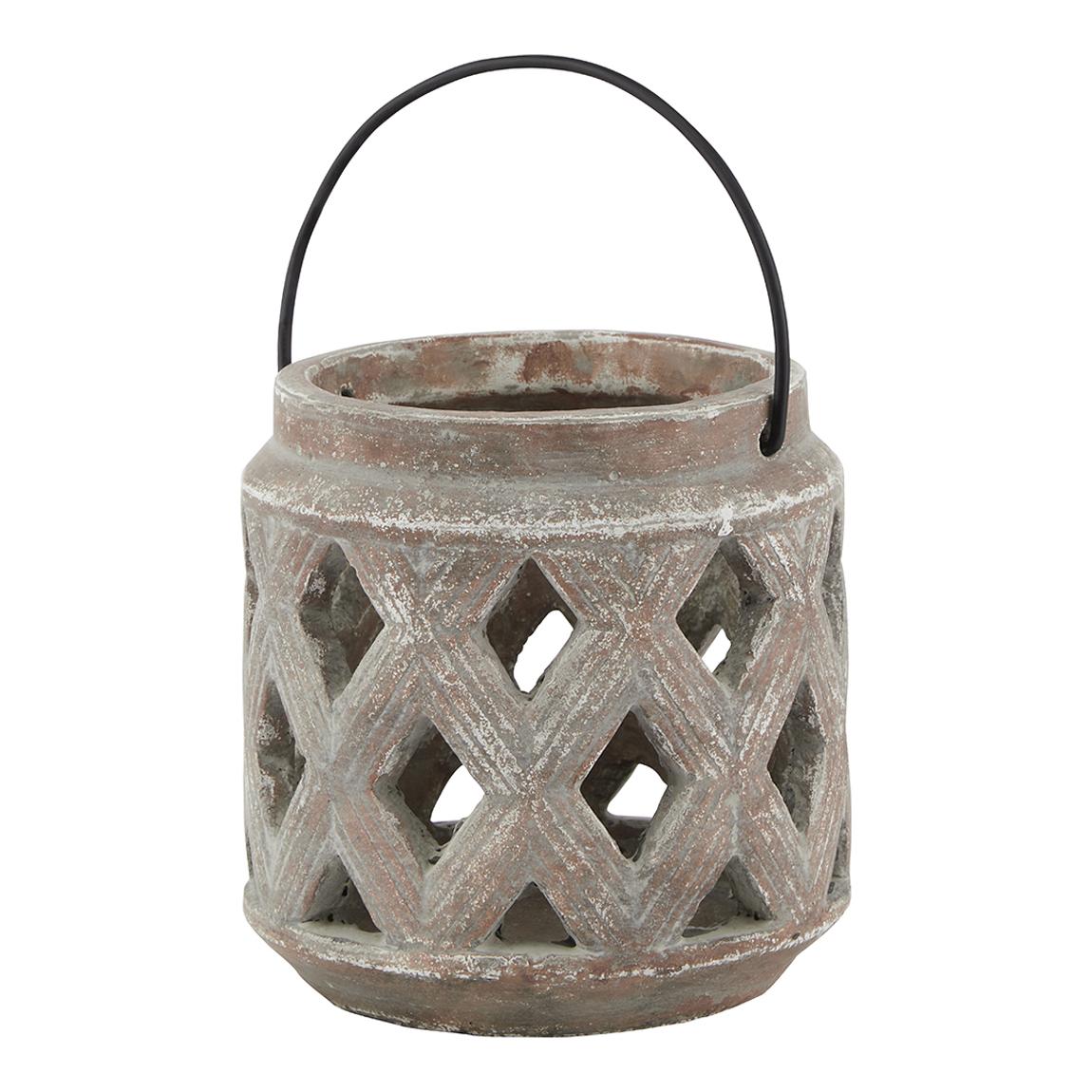 Siena Brown Lattice Lantern main product photo