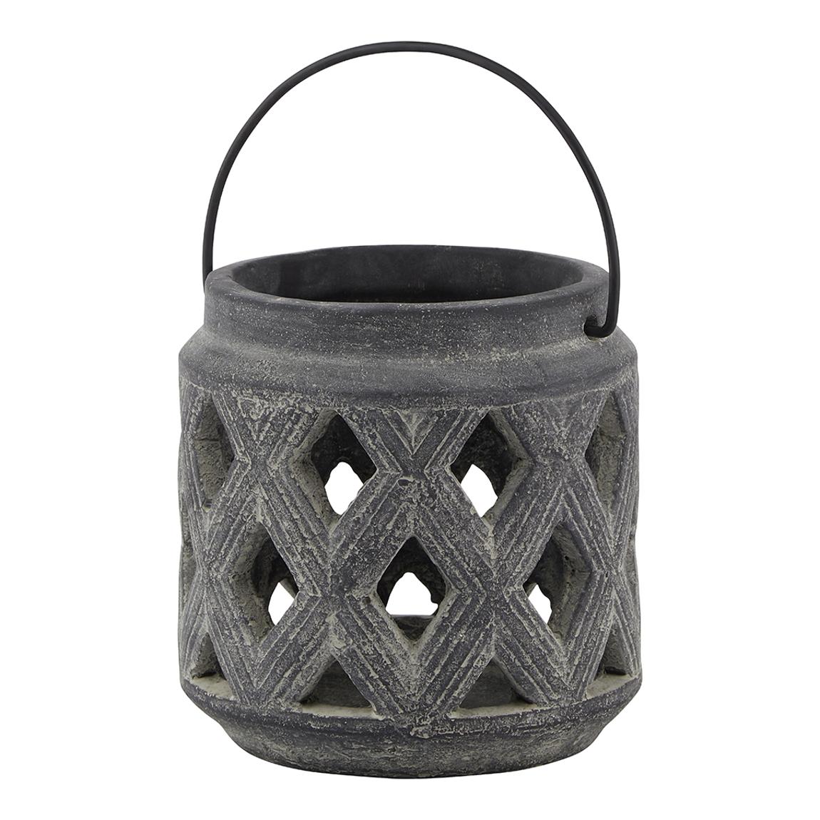 Amalfi Grey Lattice Lantern main product photo