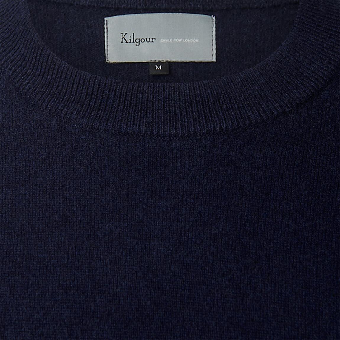 Navy Cashmere Crew Neck Jumper main product photo
