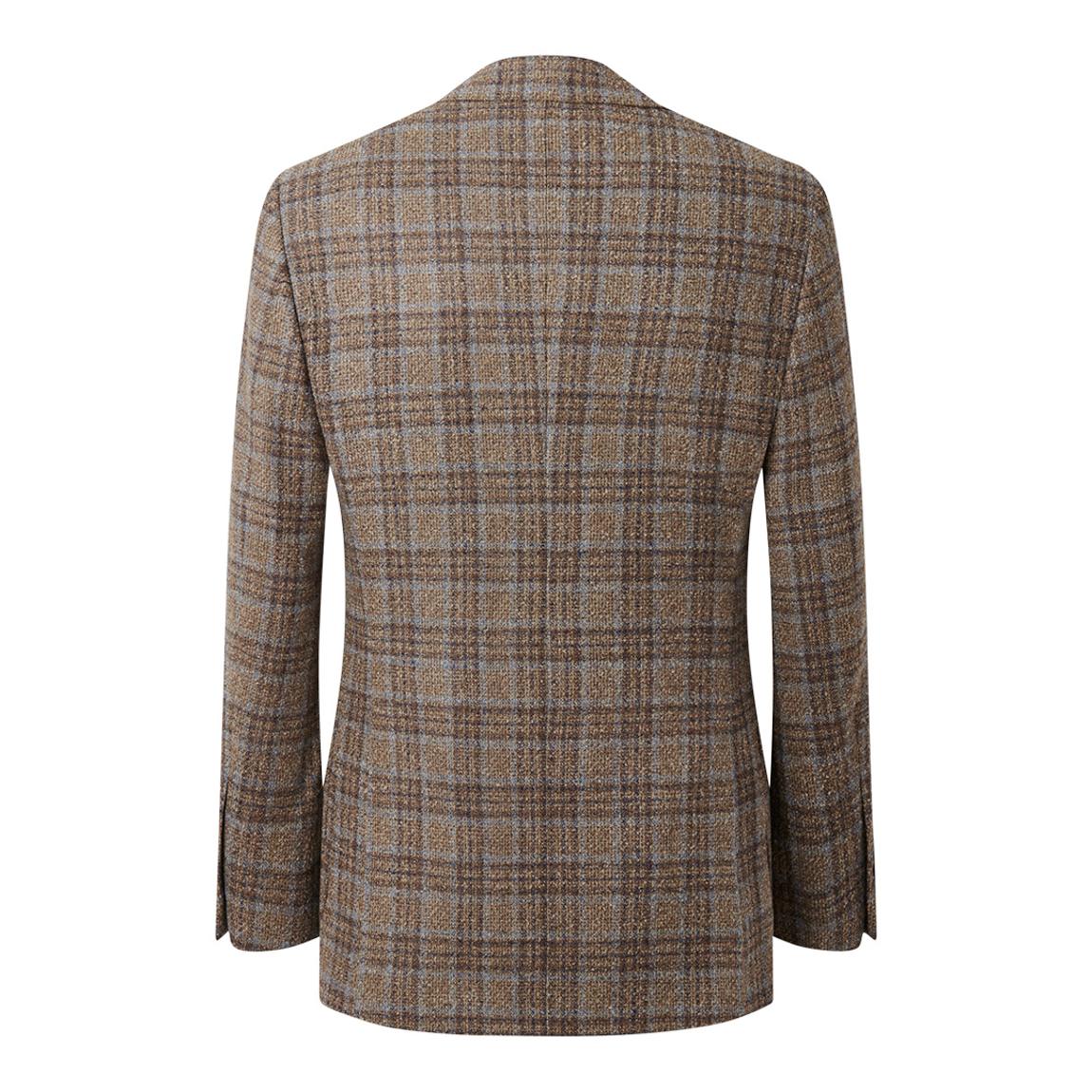 Brown Check Wool Blend Blazer main product photo