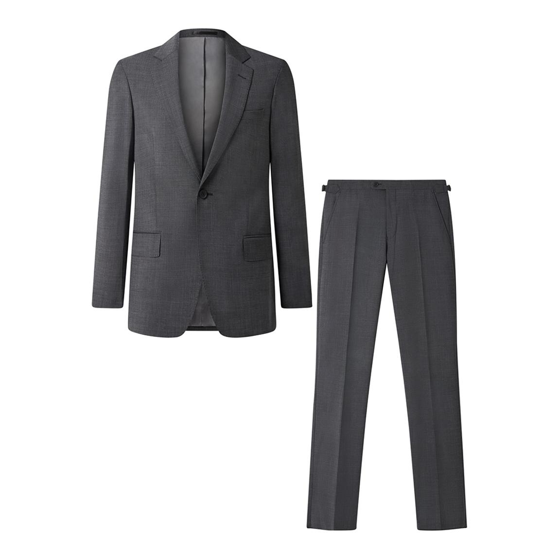 Grey Micro Design 2 Piece Wool Suit main product photo