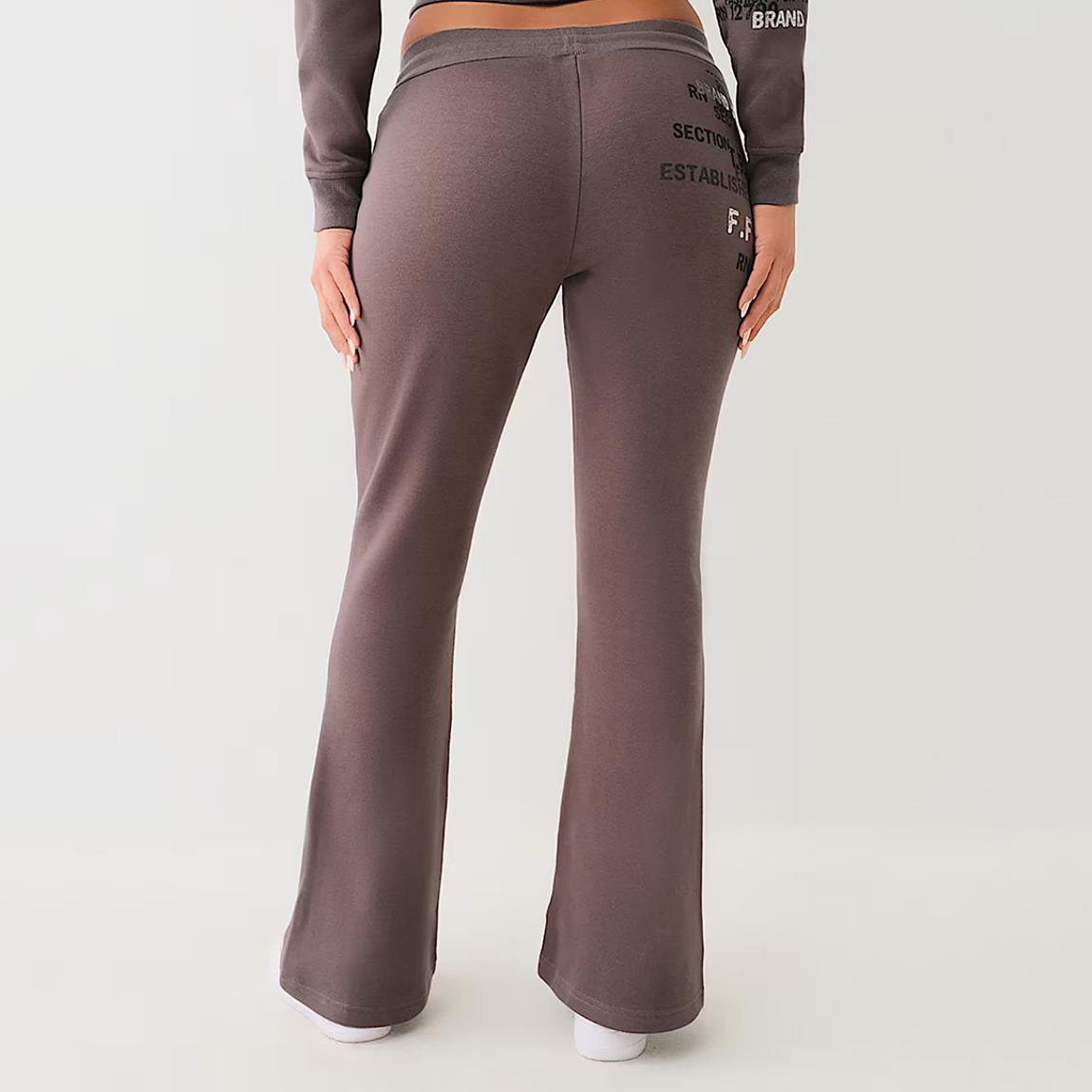 Mauve Foil Bootcut Drawstring Joggers main product photo