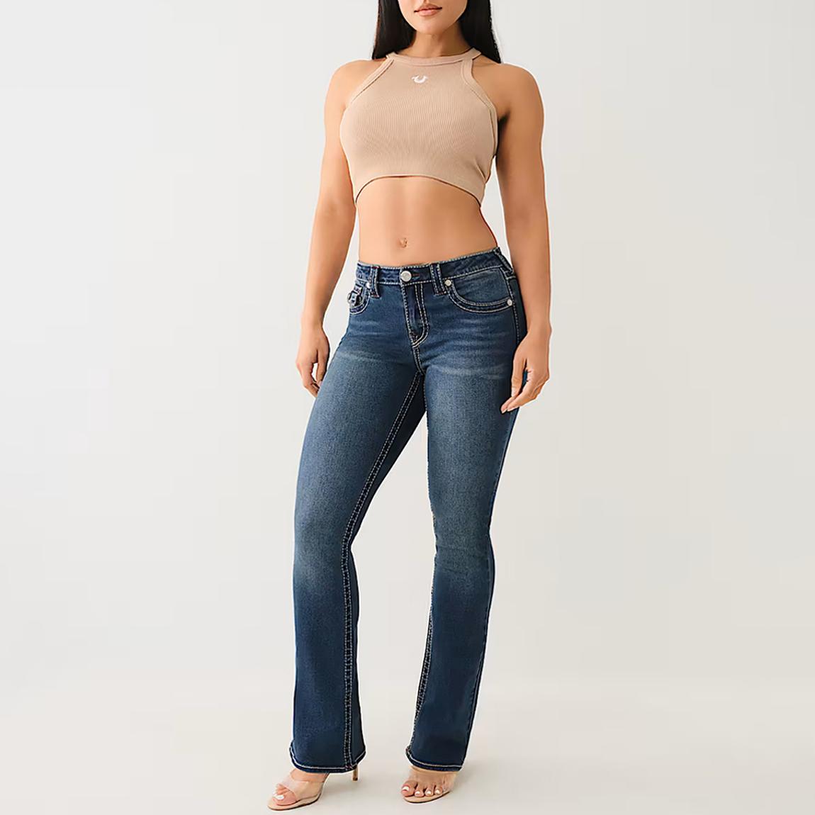 Dark Blue Becca Bootcut Stretch Jeans main product photo