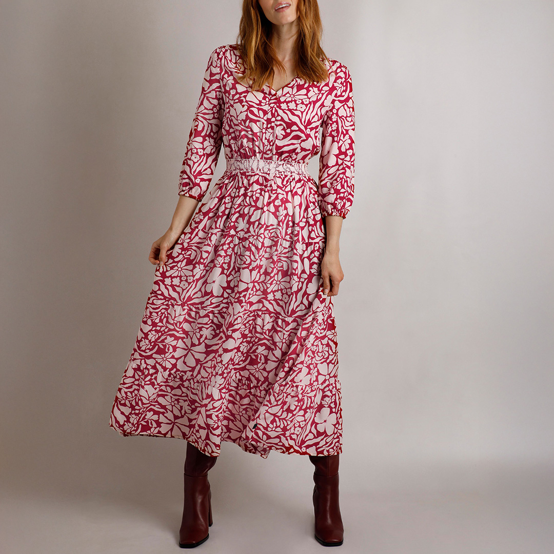 Red Isha Maxi Dress main product photo