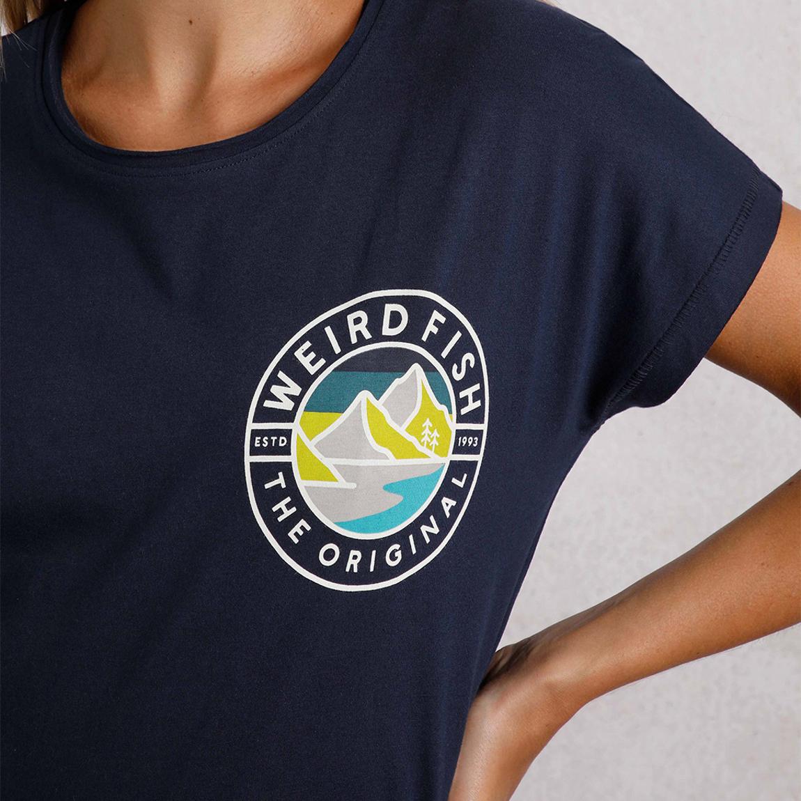Navy Summit Print Cotton T-Shirt main product photo