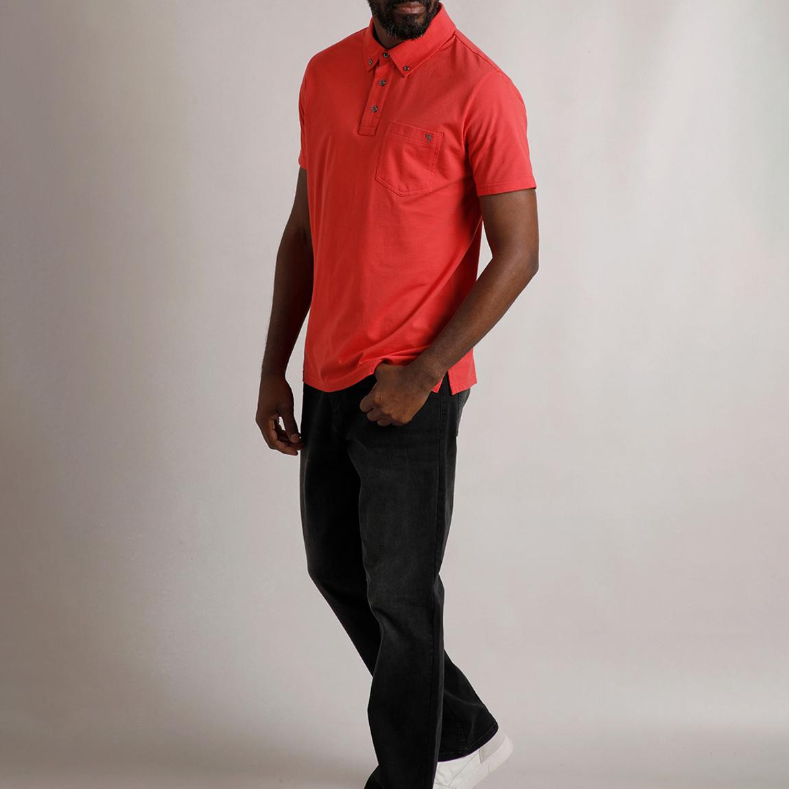 Red Jeremy Cotton Polo main product photo