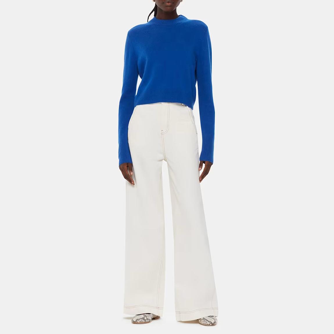Cobalt Cropped Wool Jumper main product photo