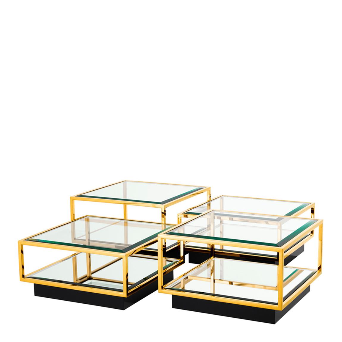 Tortona Coffee Table, Set Of 4, Gold main product photo
