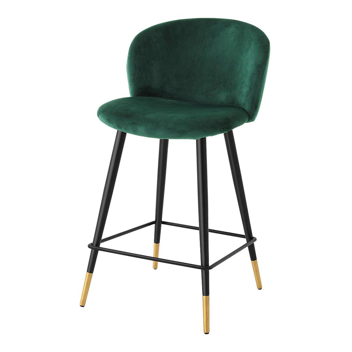 Volante Counter Stool, Roche Dark Green Velvet main product photo