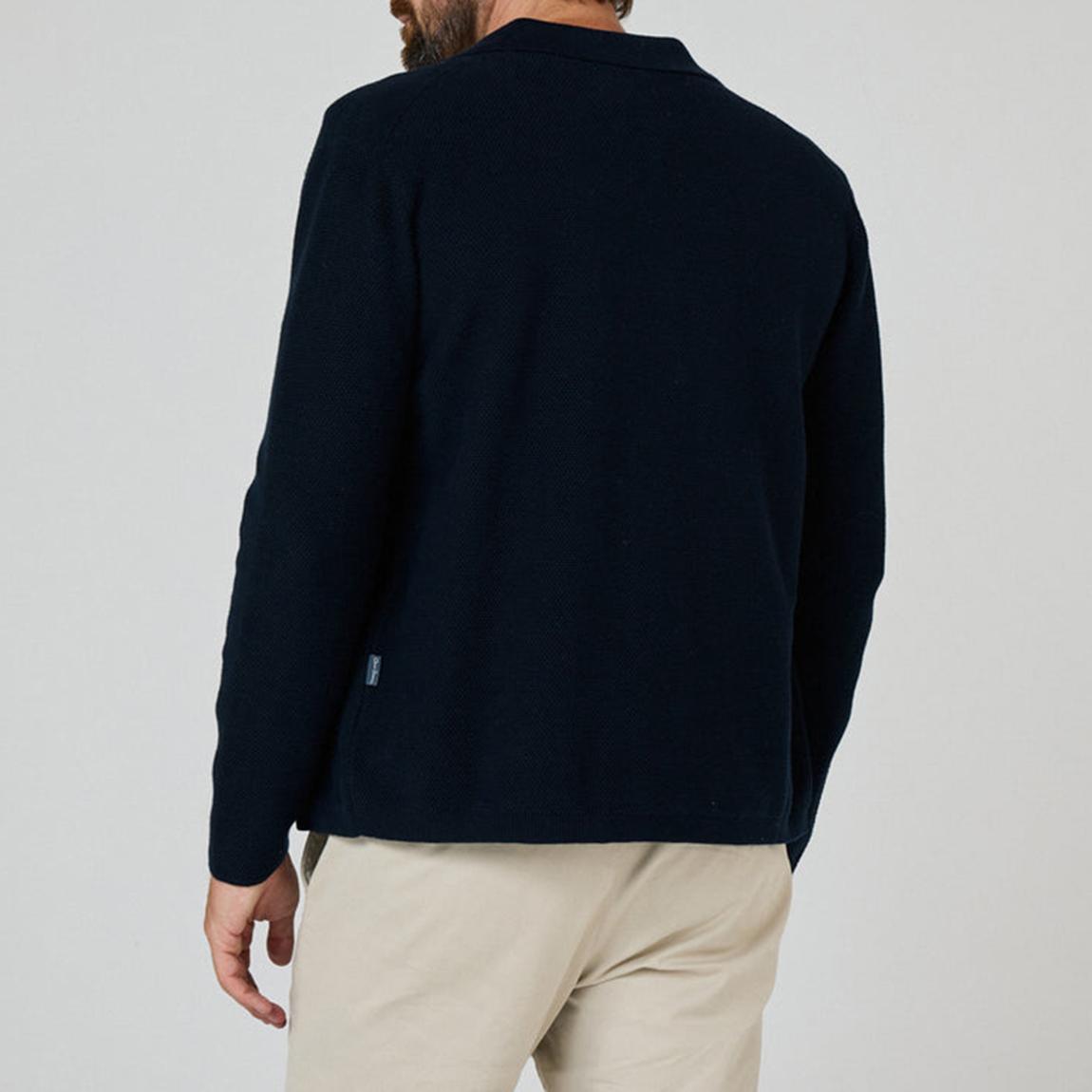Navy Kingsbridge Cotton Cardigan main product photo