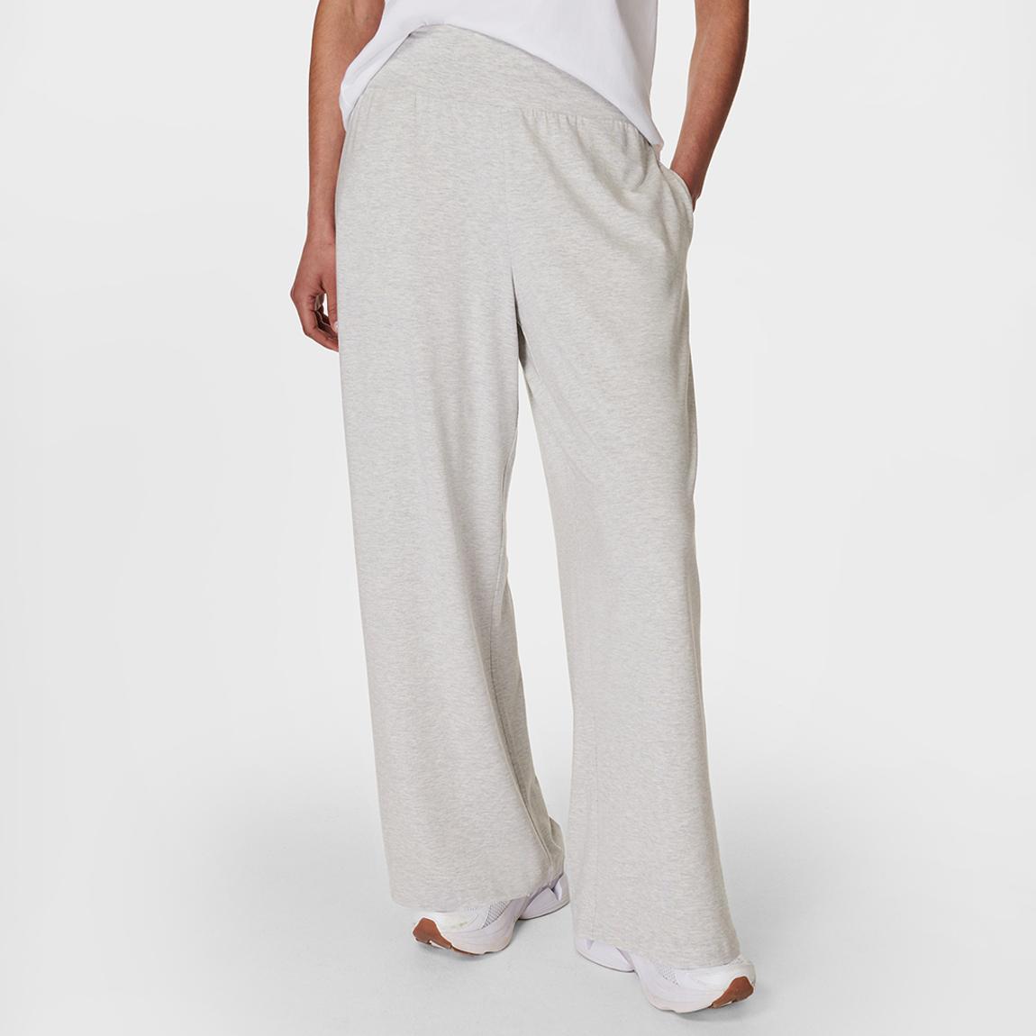 Modal Wide Leg Pant Light Grey Marl main product photo