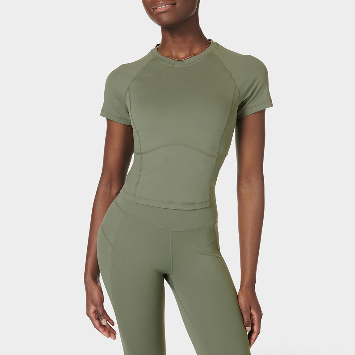 All Day Cropped T-Shirt Umbra Green main product photo