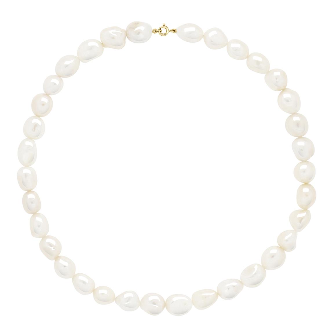 Gold And White Freshwater Pearls Necklace 6-7 Mm main product photo