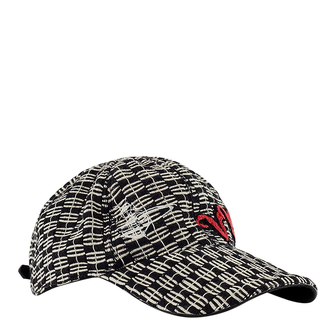 Black White Pattern Hank Baseball Cap main product photo