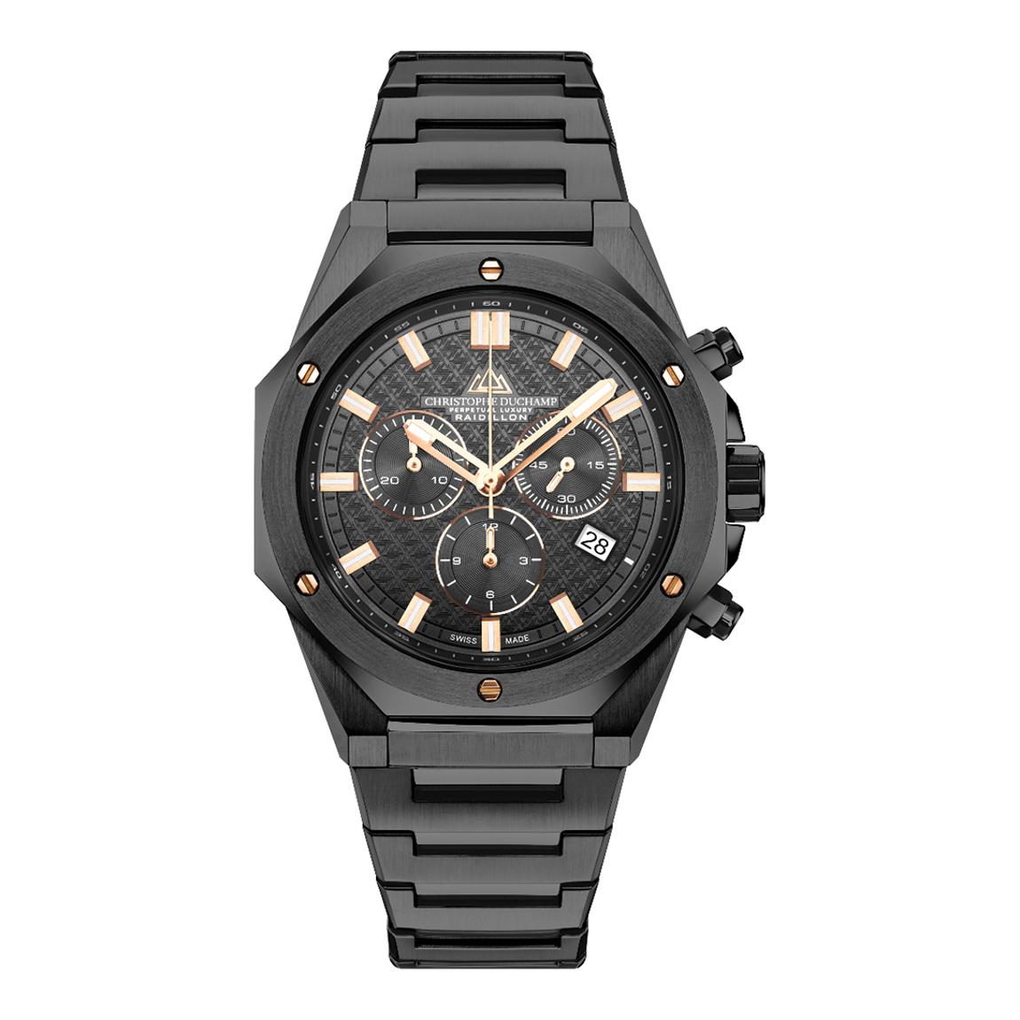 Men's Black Raidillon Chrono Watch main product photo