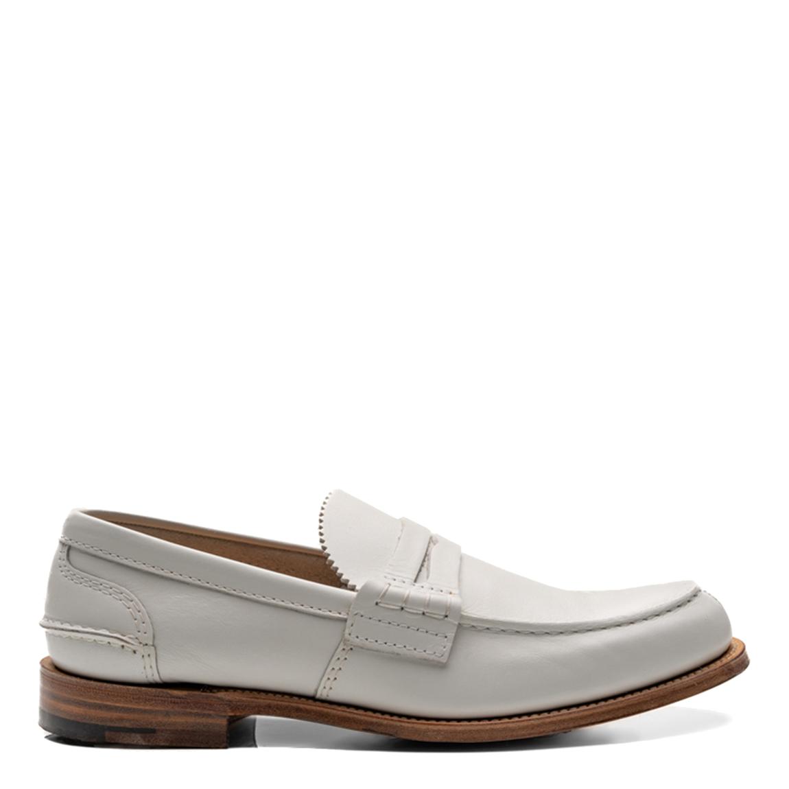 White Pembrey Leather Loafers main product photo