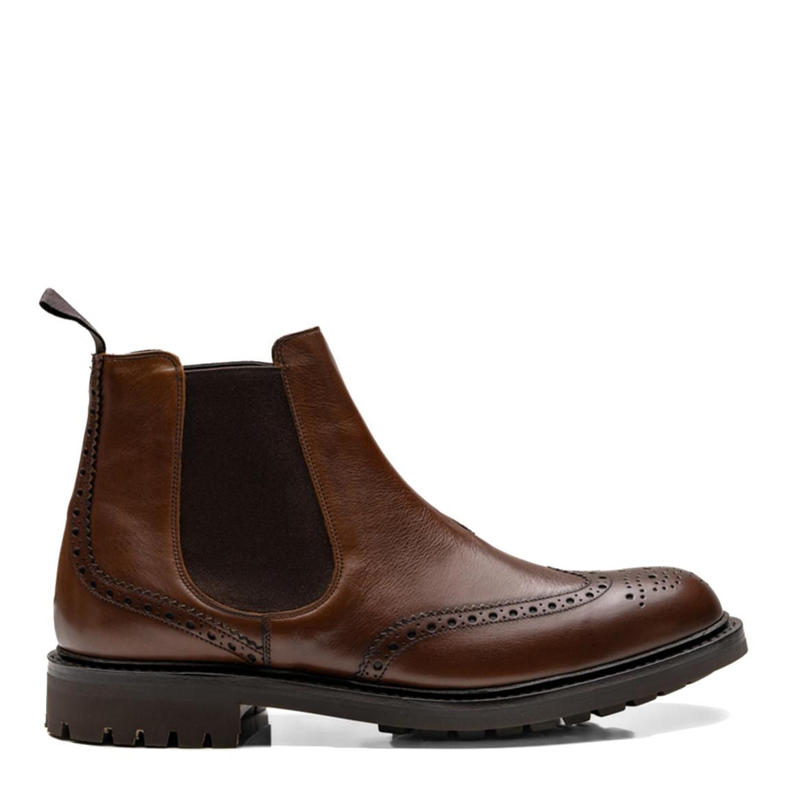 Brown Mallory Leather Ankle Boots main product photo