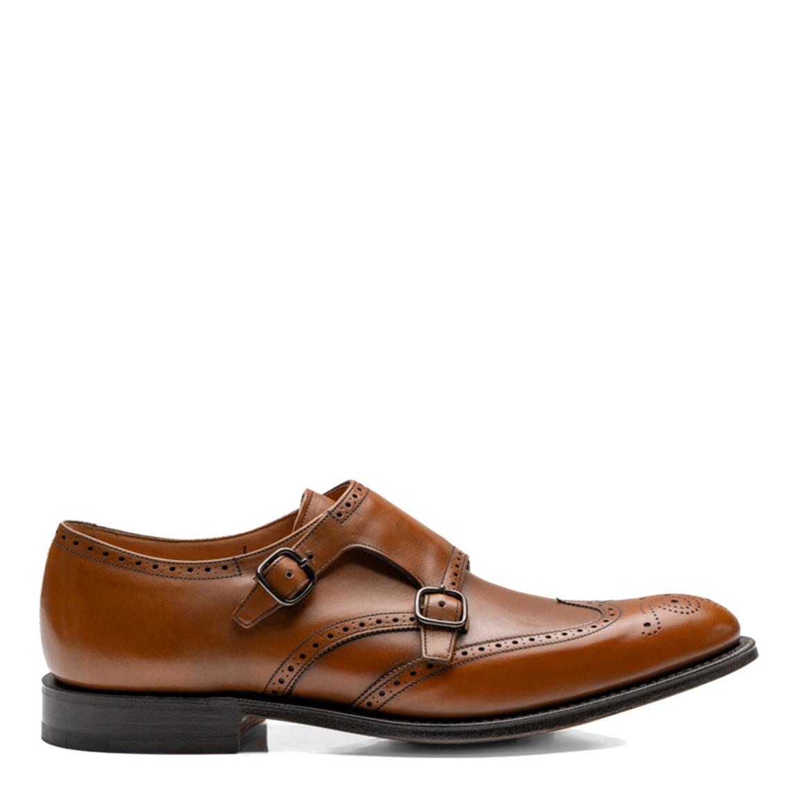 Light Brown Leather Chicago Monkstrap Shoe main product photo