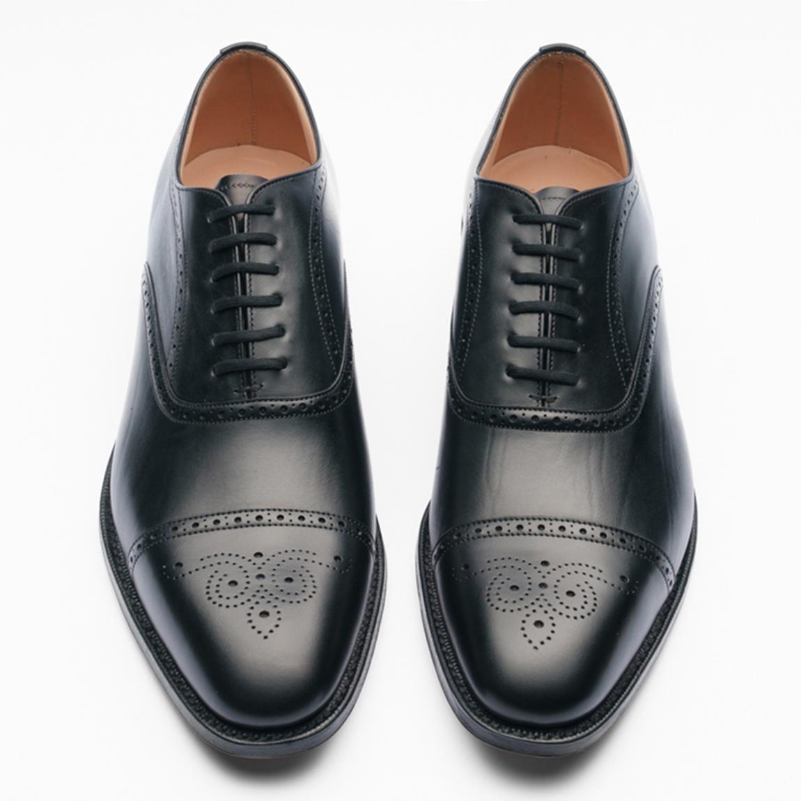 CHURCH'S Men's Black Leather Hawthorn Oxford Shoe - BrandAlley
