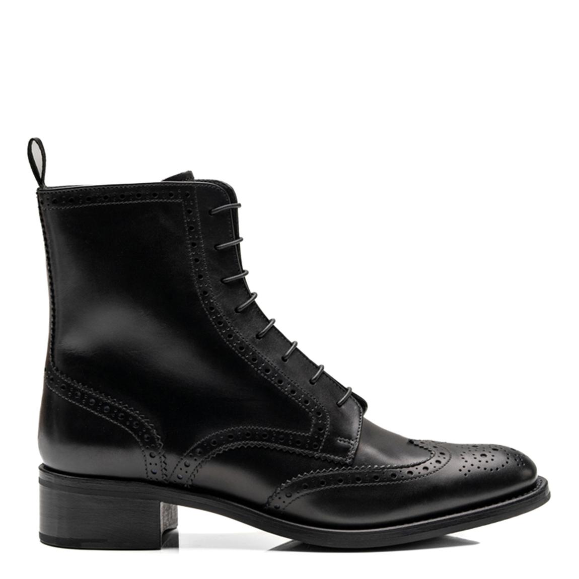 Black Sylvie Leather Ankle Boots main product photo