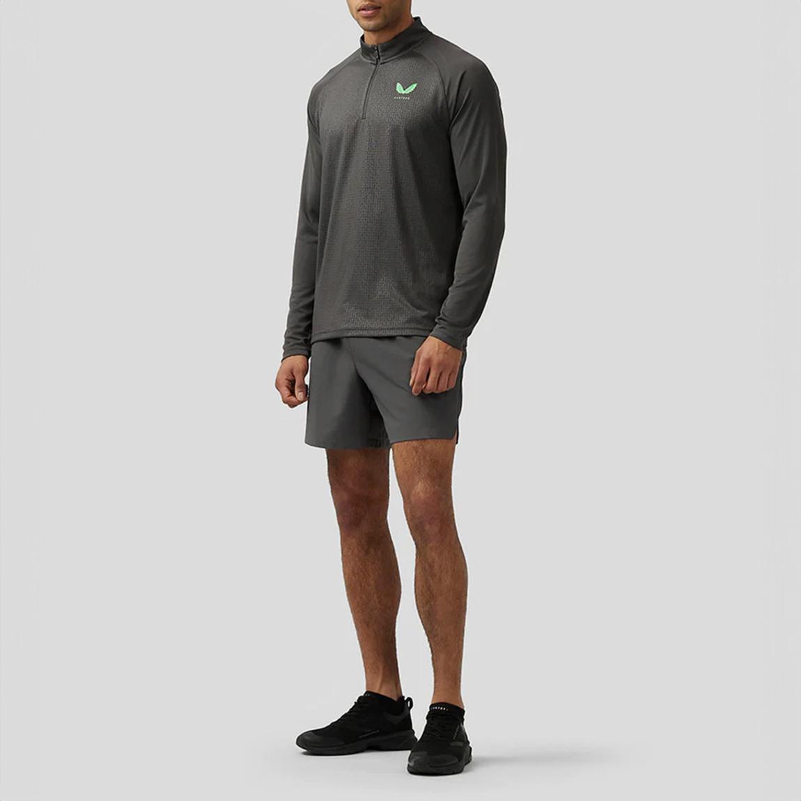 Dark Grey Adapt Print 1/4 Zip Top main product photo