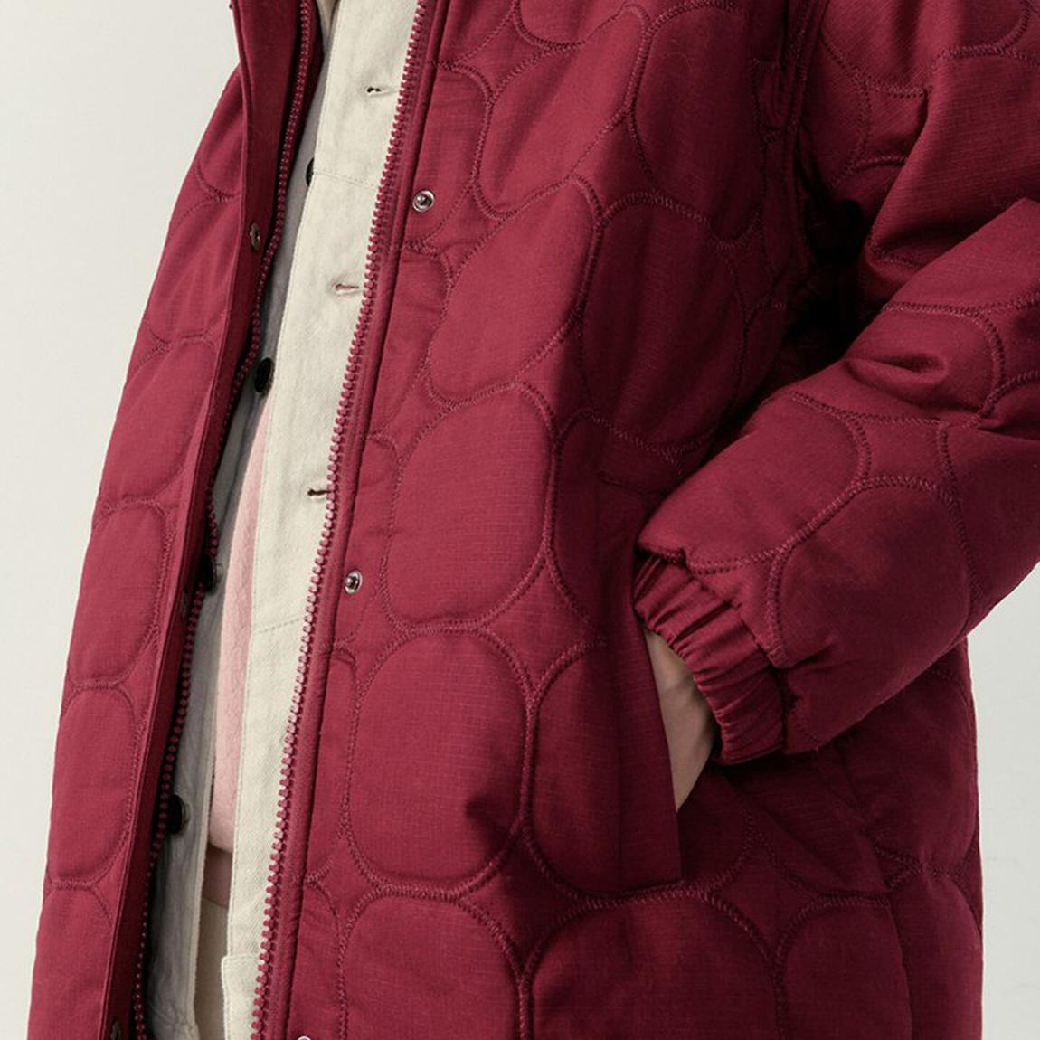 Burgundy Longline Cotton Coat main product photo