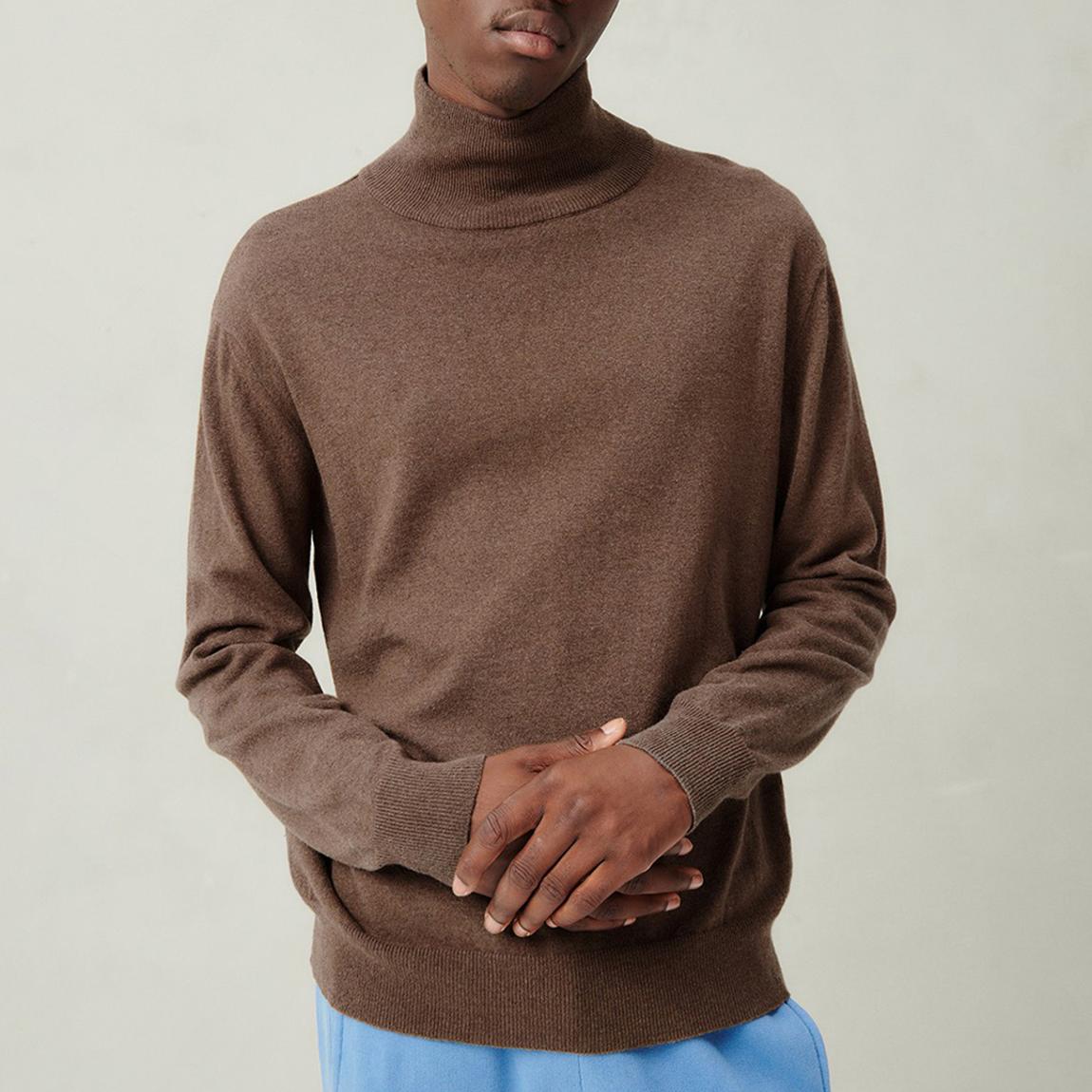 Coffee Wool Blend Turtleneck Jumper main product photo