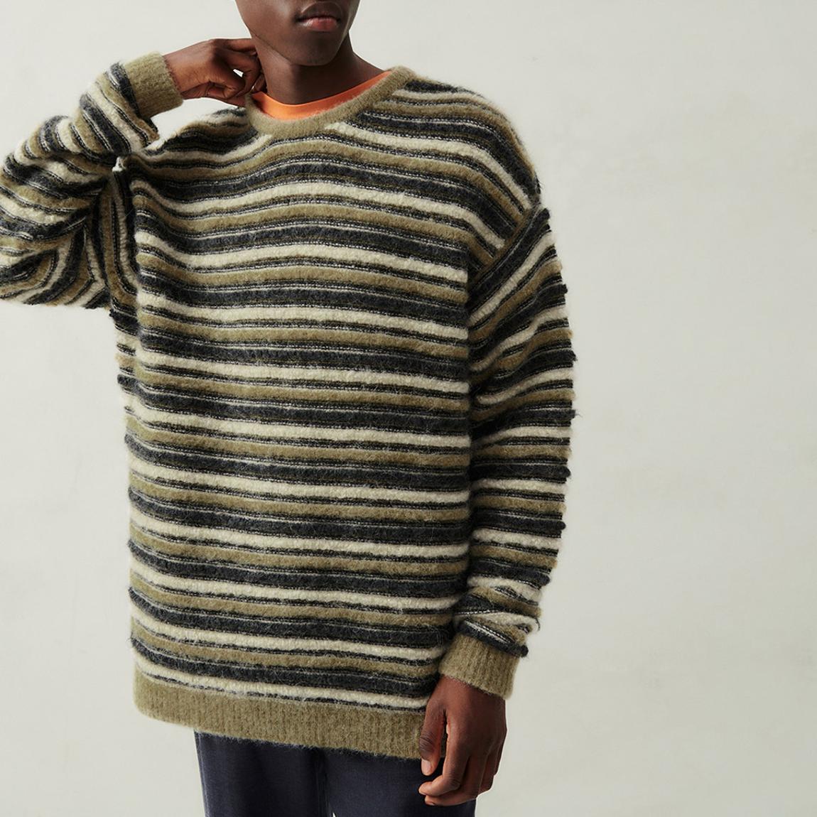 Green Striped Wool Blend Jumper main product photo