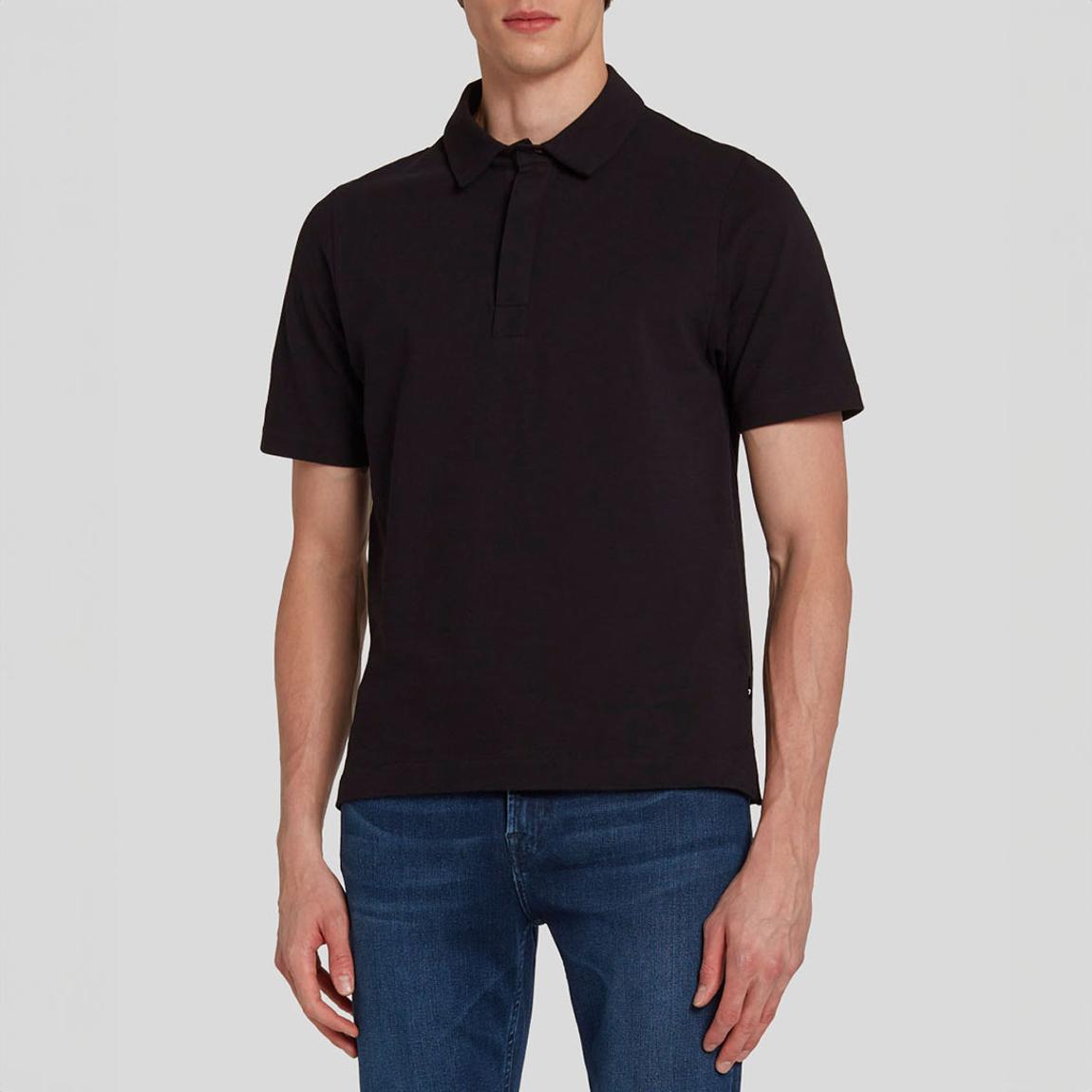 Black Piquet Short Sleeve Polo Shirt main product photo