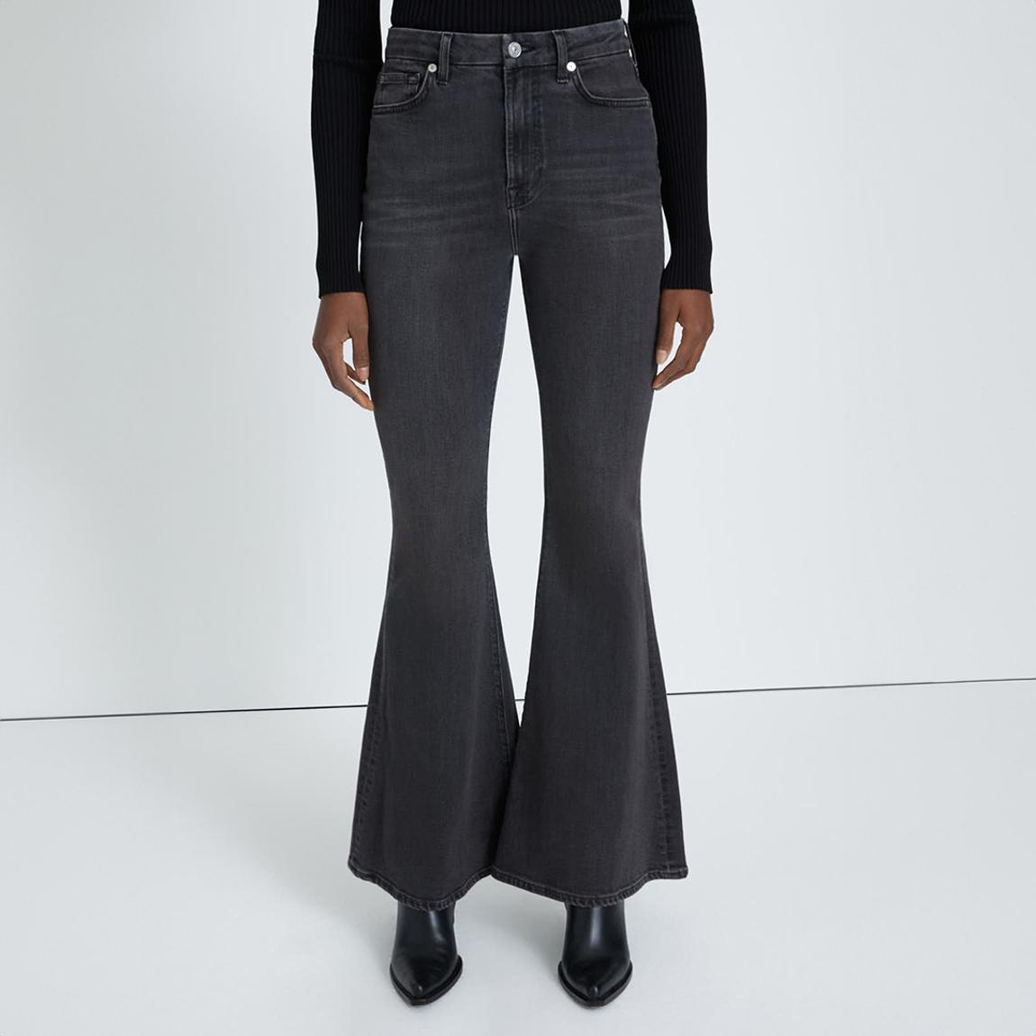 Washed Black Flared Jeans main product photo