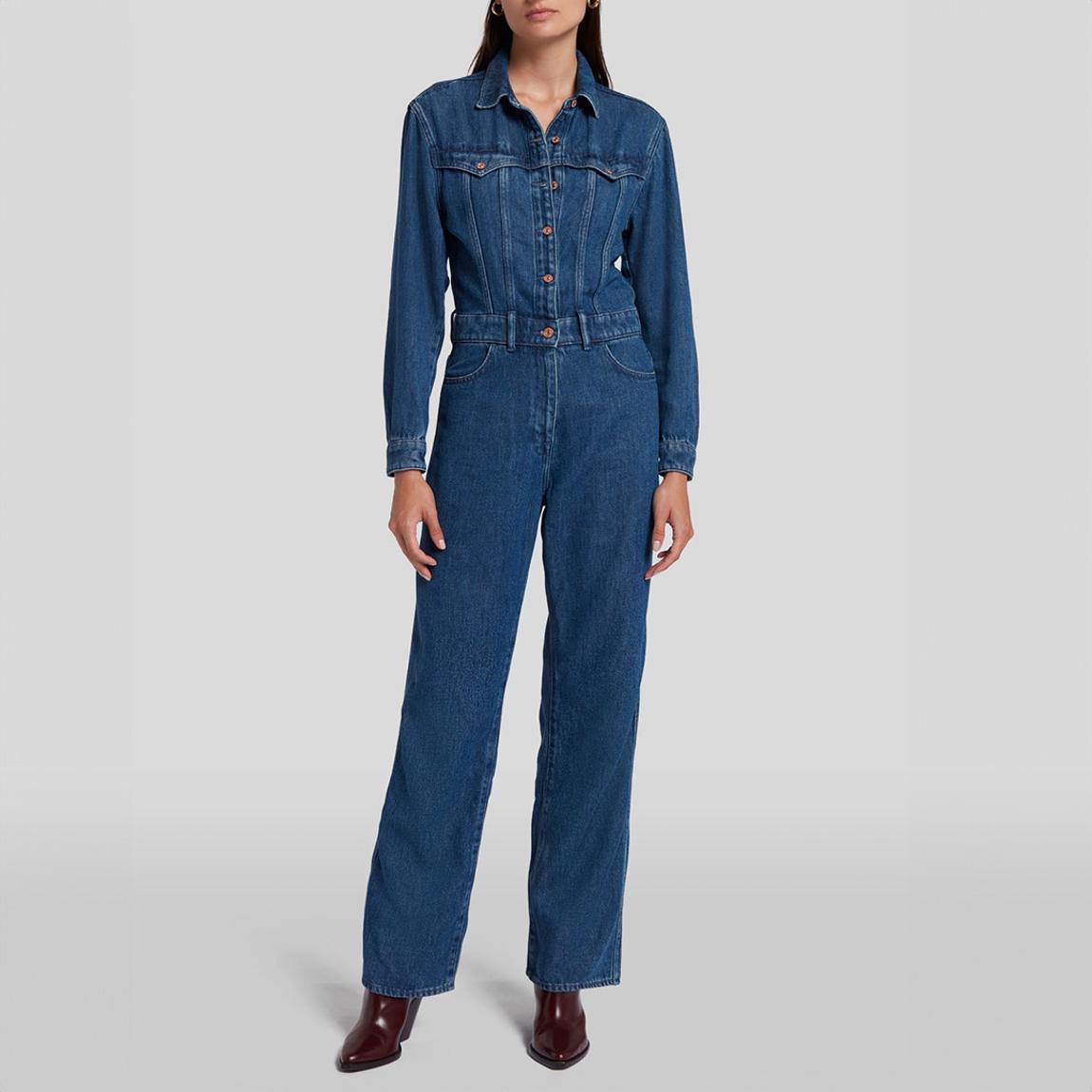 Dark Blue Wide Leg Jumpsuit main product photo