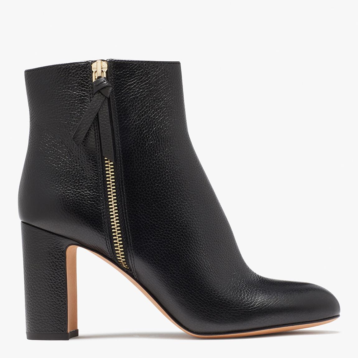 Black Knott Zip Heeled Ankle Boot main product photo