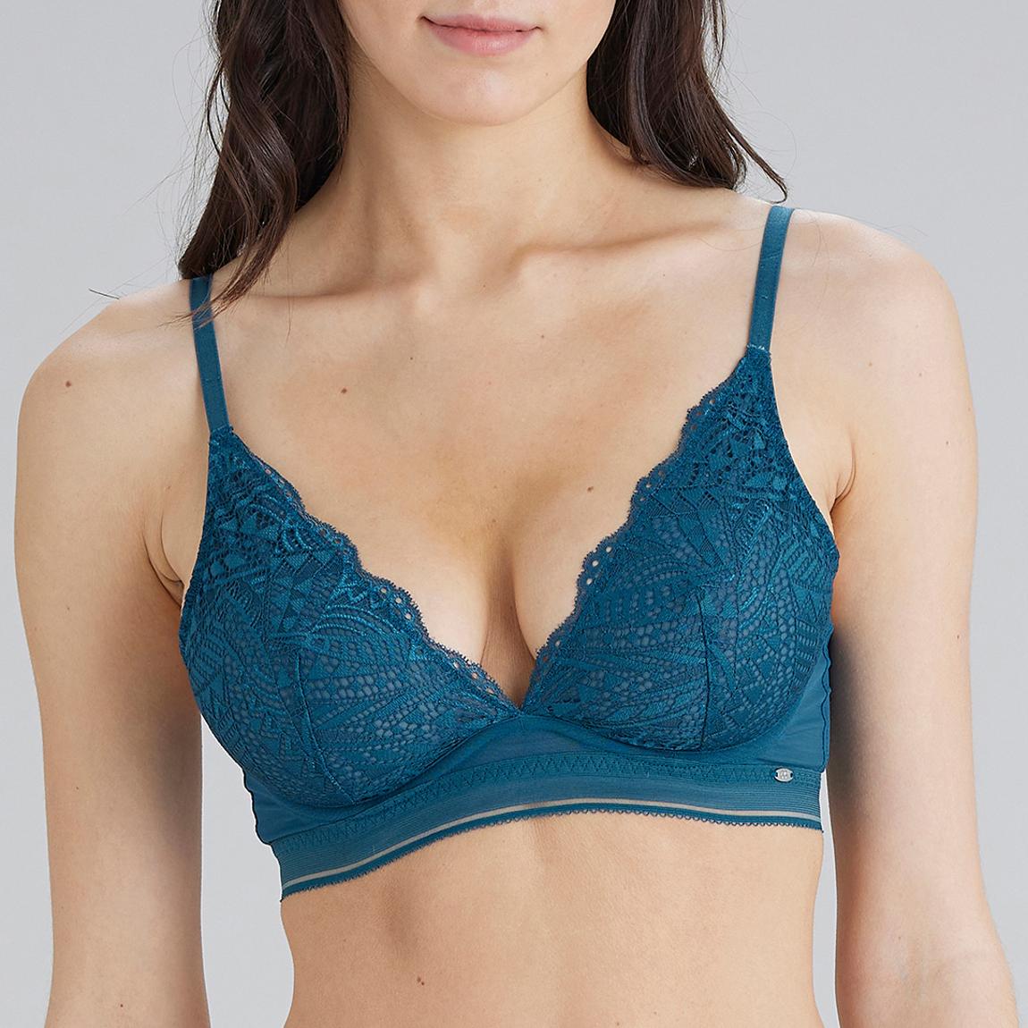 Blue Non Padded Underwired Triangle Bra main product photo