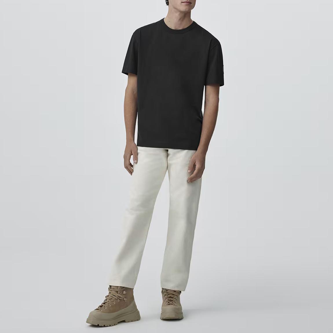 Black Gladstone Relaxed Cotton T-Shirt main product photo