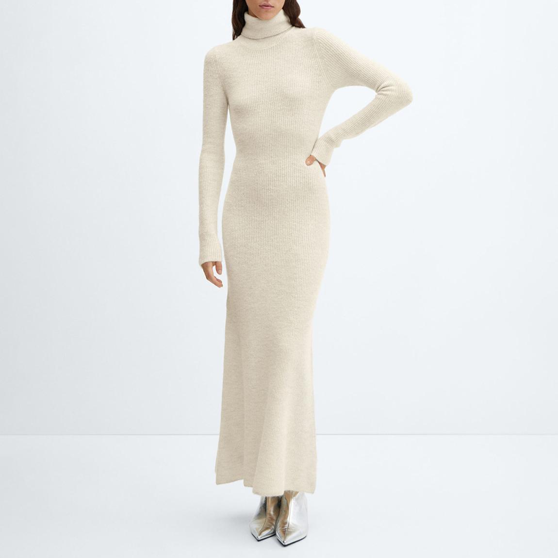 Ecru Wool Blend Knitted Dress main product photo