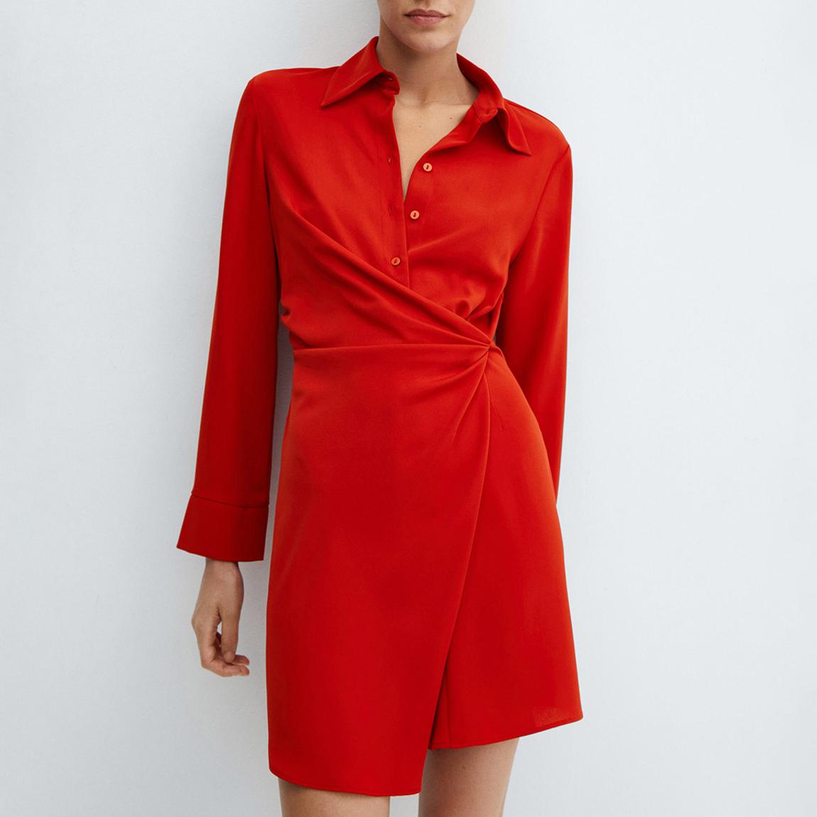 Scarlet Wrap Mini Shirt Dress main product photo