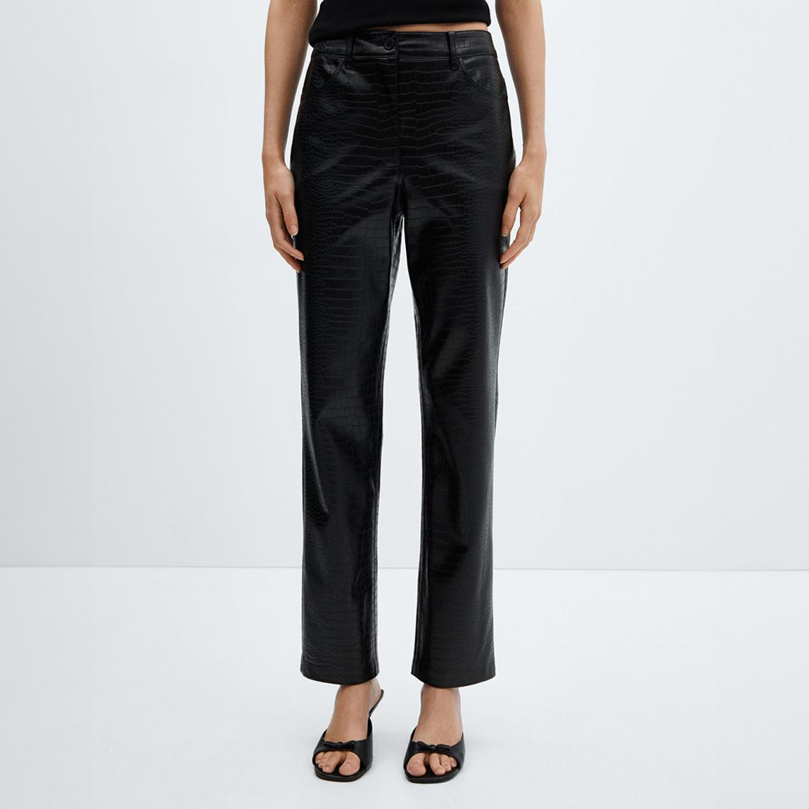 Black Animal Print Effect Trouser main product photo