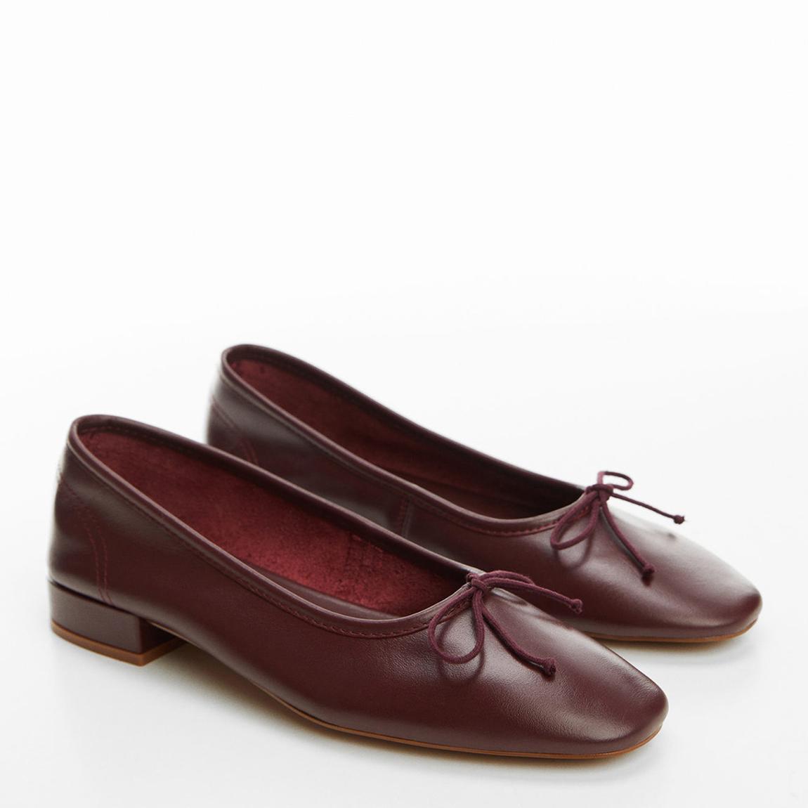 Brown Leather Ballet Flats main product photo