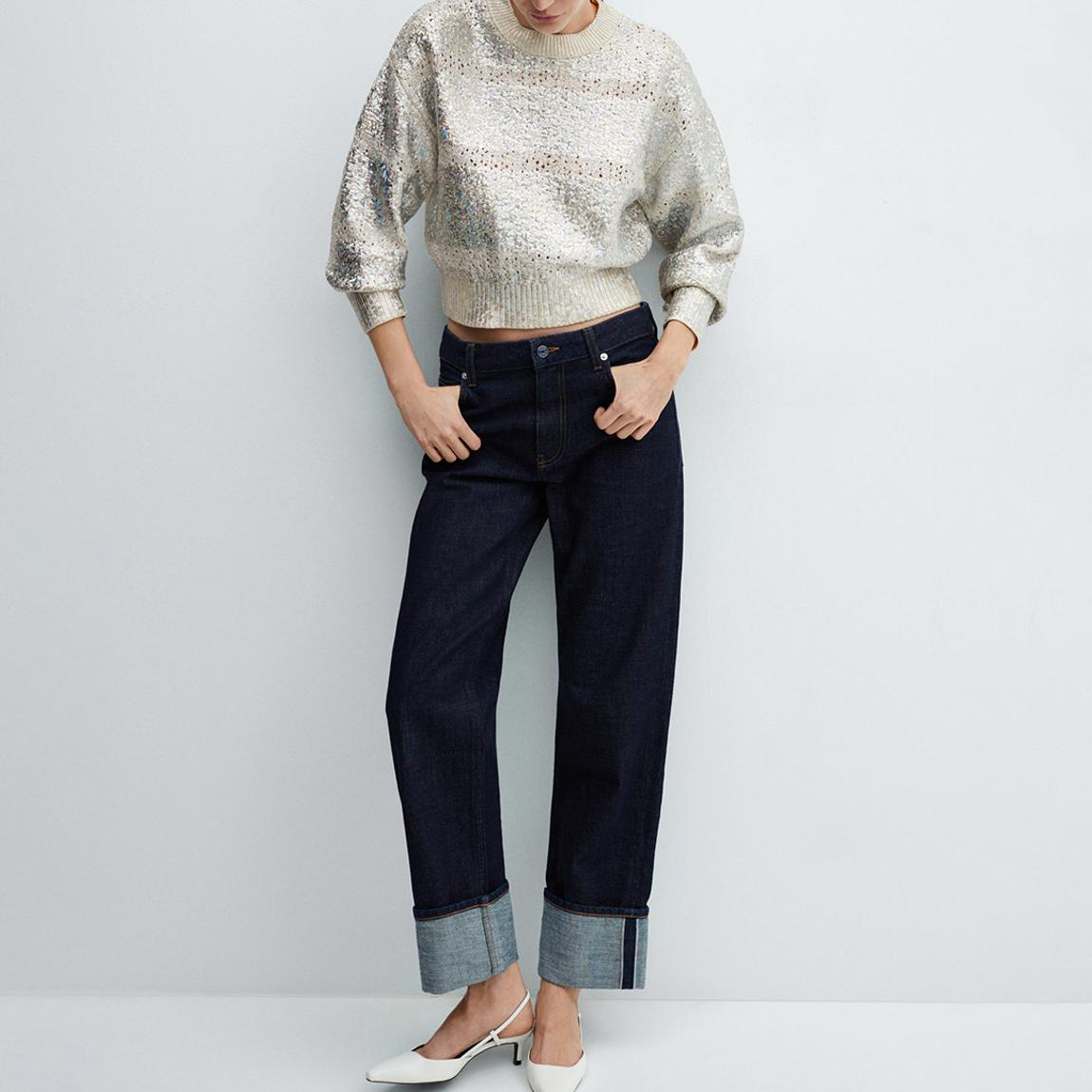 Silver Foil Crop Jumper main product photo