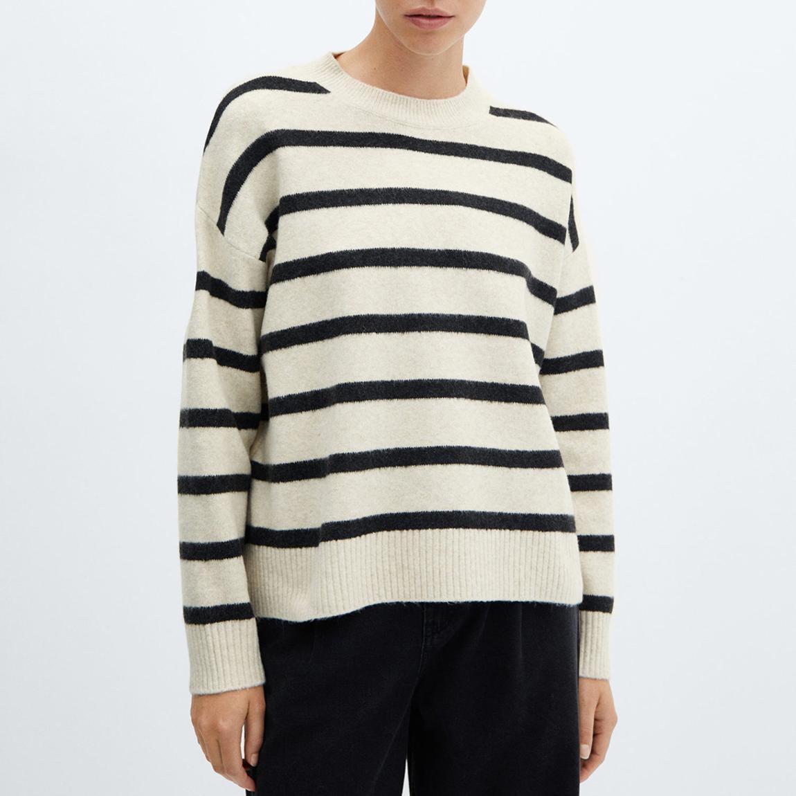 Cream Printed Relaxed Jumper main product photo