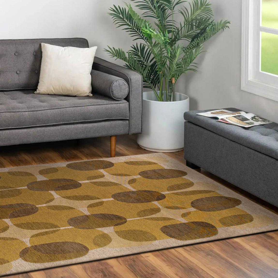 Cafe - Montain Trail 80x150cm Rug, Gold main product photo