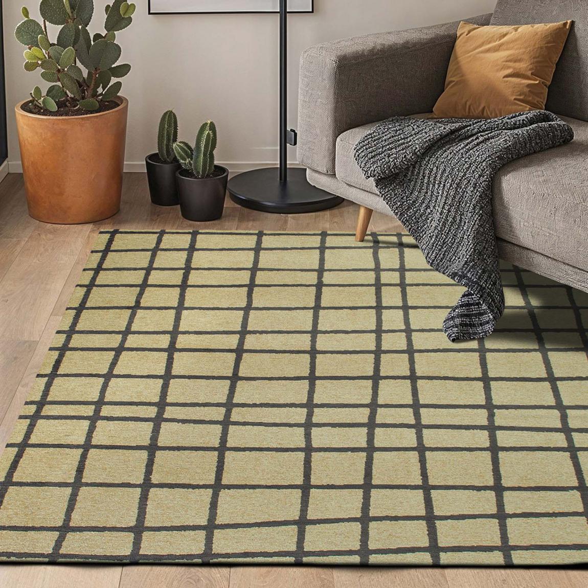 Caro - Creamy Black 140x200cm Rug, Grey main product photo