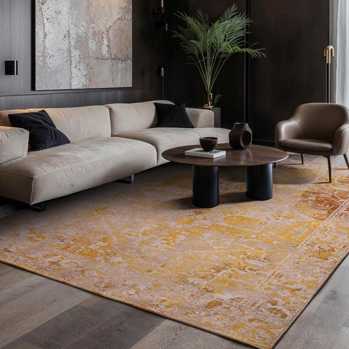 Heris - Golden Wall 200x280cm Rug, Gold main product photo