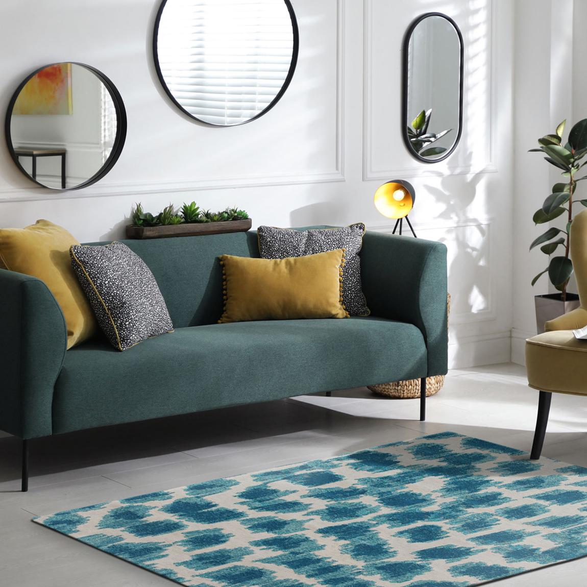 Ikat - Summer blue 200x280cm Rug, Blue main product photo