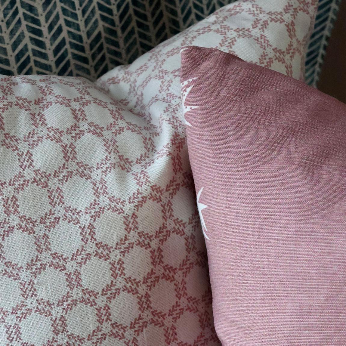 Honeycomb Cushion, Blush main product photo