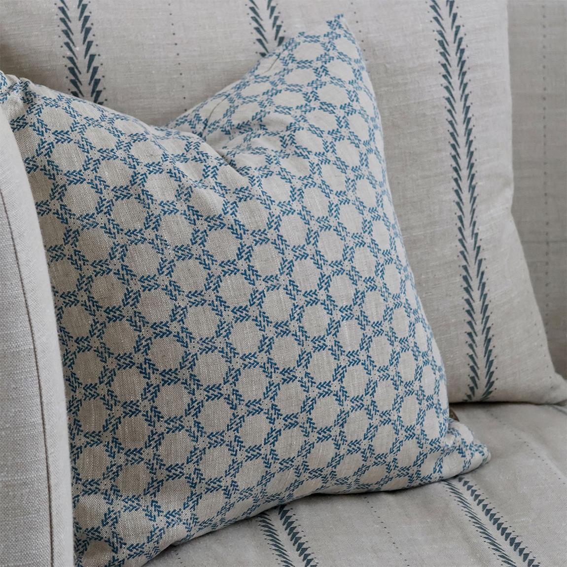 Honeycomb Cushion, Teal main product photo