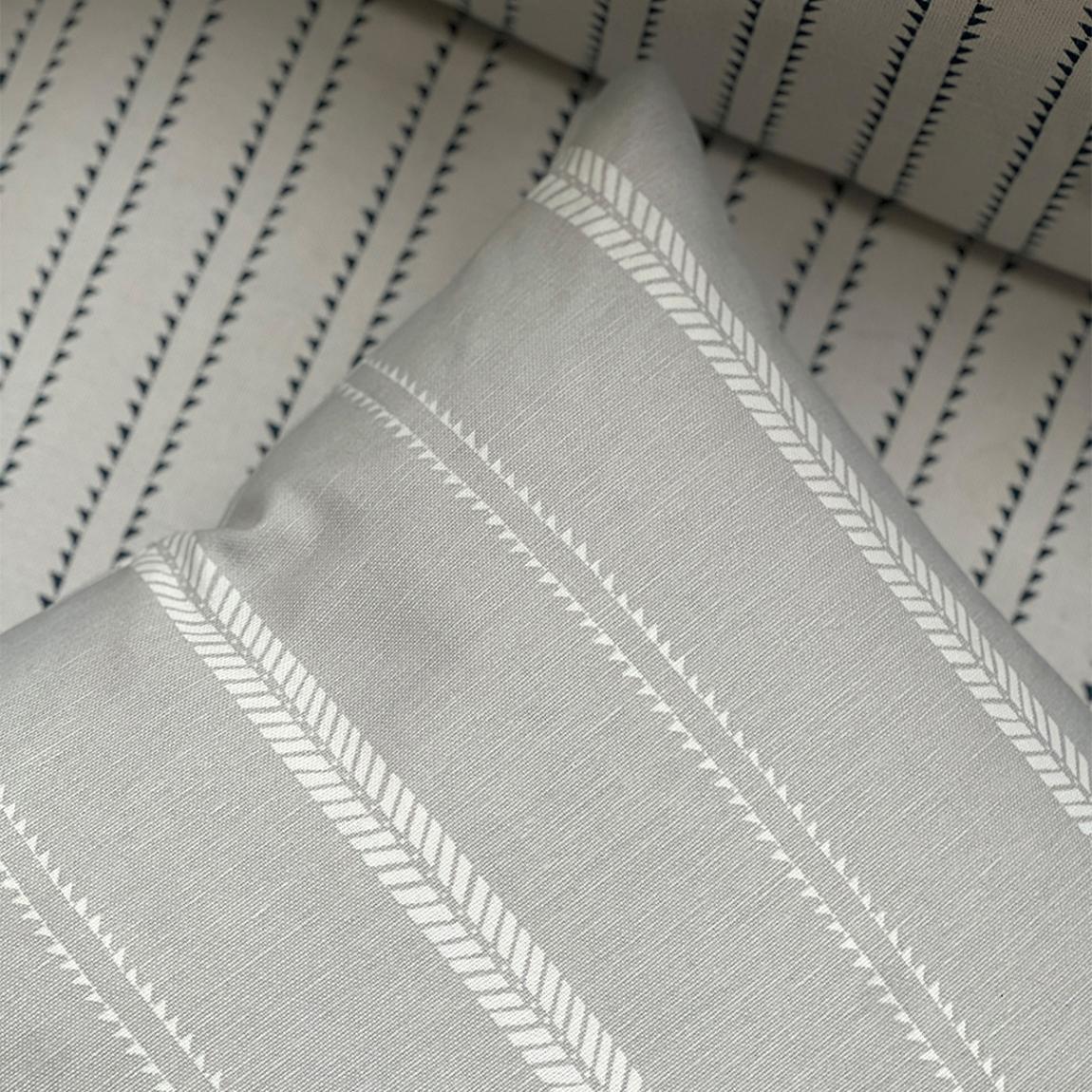 Slade Stripe Cushion, Pebble main product photo