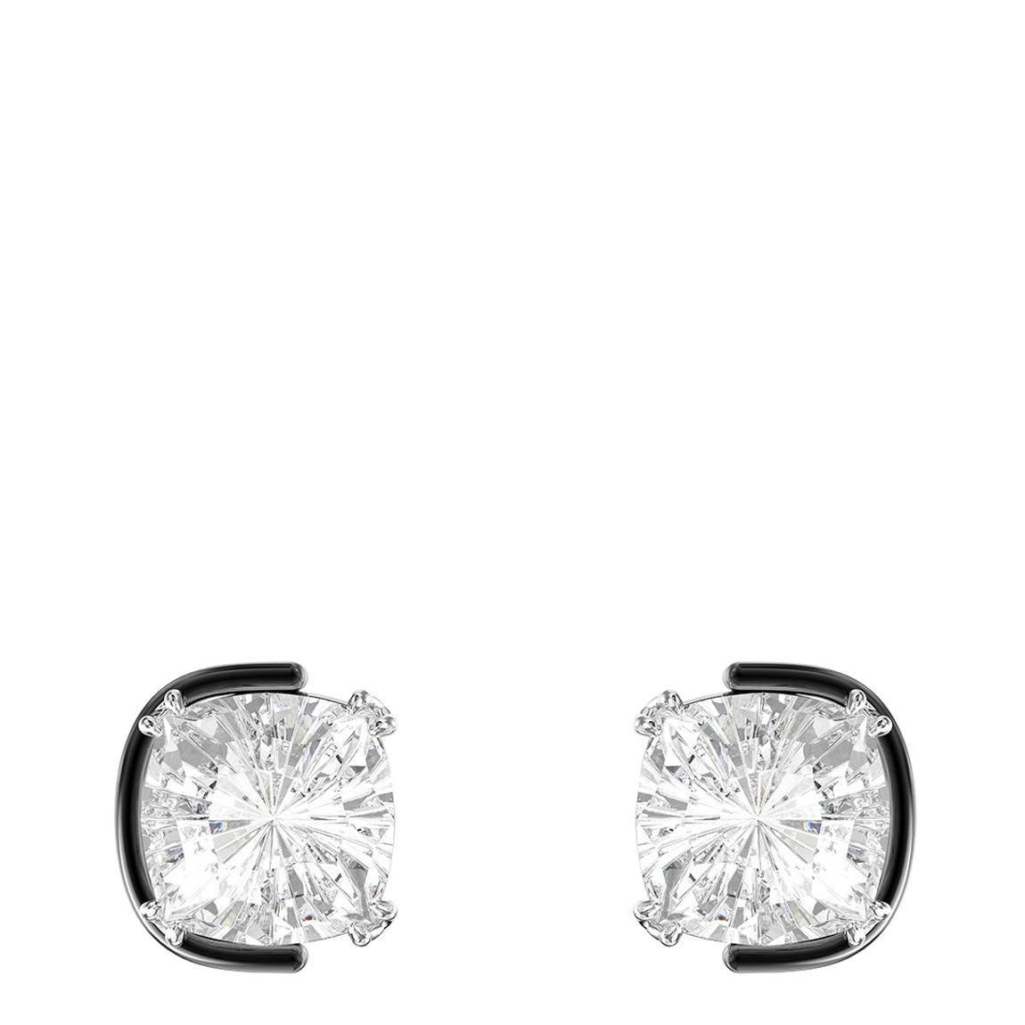 Silver Black Harmonia Stud Earrings main product photo