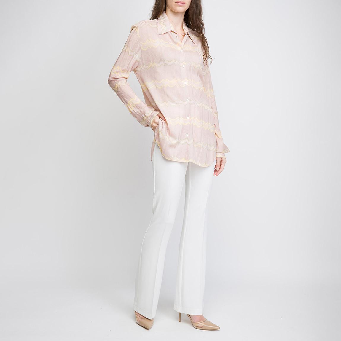 Pink Zig Zag Loose Shirt main product photo