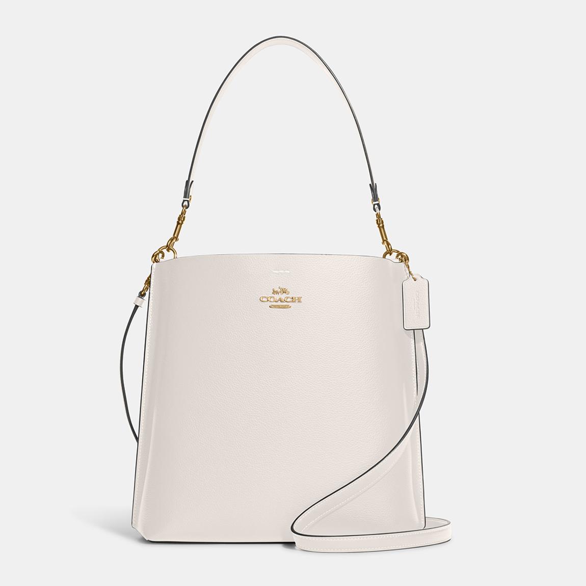 Chalk Double Face Leather Mollie Bucket Bag main product photo